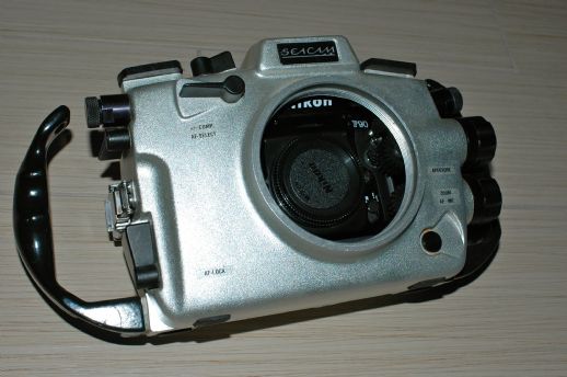 seacam f90x + fotocamera f90 nikon